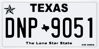 TX license plate DNP9051