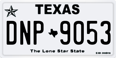 TX license plate DNP9053