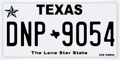 TX license plate DNP9054