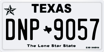 TX license plate DNP9057