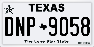 TX license plate DNP9058