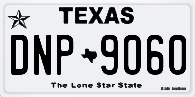 TX license plate DNP9060