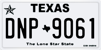 TX license plate DNP9061