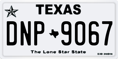 TX license plate DNP9067