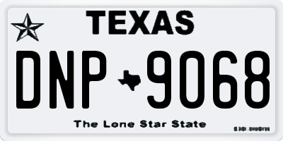 TX license plate DNP9068