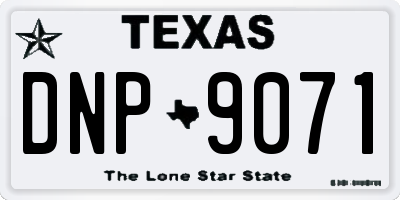 TX license plate DNP9071