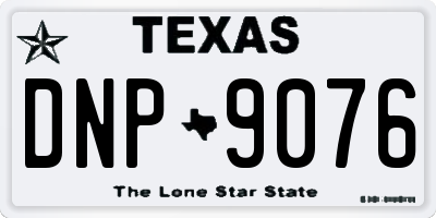 TX license plate DNP9076