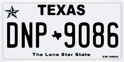 TX license plate DNP9086