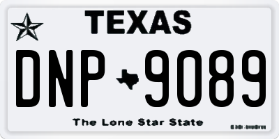 TX license plate DNP9089