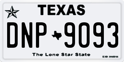 TX license plate DNP9093