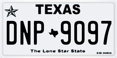 TX license plate DNP9097