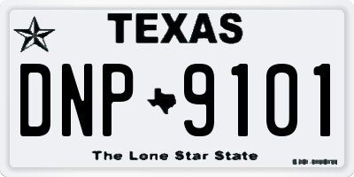 TX license plate DNP9101
