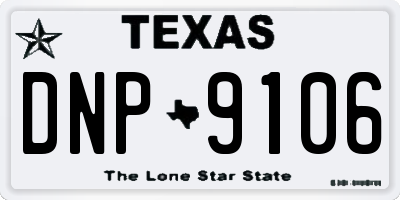TX license plate DNP9106