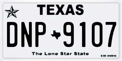 TX license plate DNP9107
