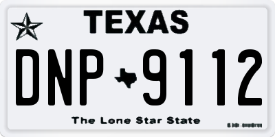 TX license plate DNP9112