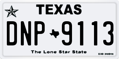 TX license plate DNP9113