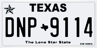 TX license plate DNP9114