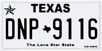 TX license plate DNP9116