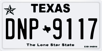 TX license plate DNP9117