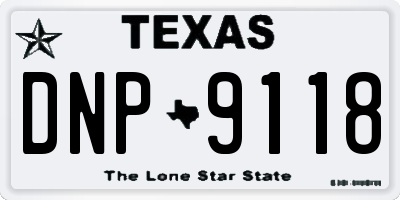 TX license plate DNP9118