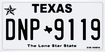 TX license plate DNP9119