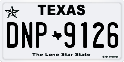 TX license plate DNP9126