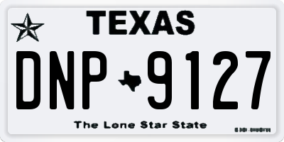 TX license plate DNP9127