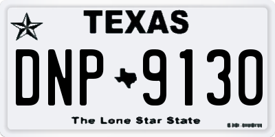 TX license plate DNP9130