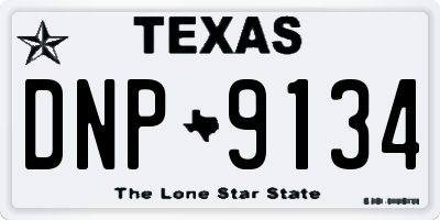 TX license plate DNP9134