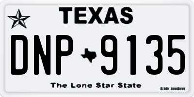 TX license plate DNP9135