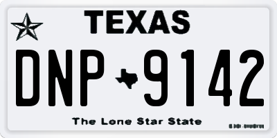 TX license plate DNP9142