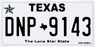 TX license plate DNP9143