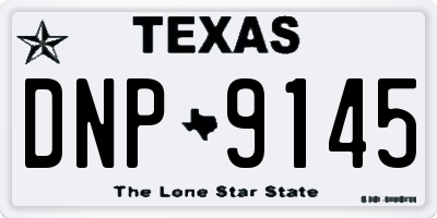 TX license plate DNP9145