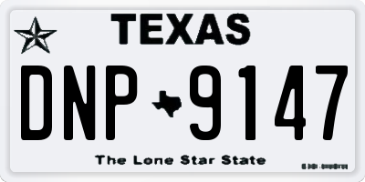 TX license plate DNP9147