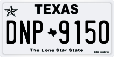 TX license plate DNP9150