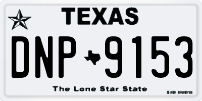 TX license plate DNP9153