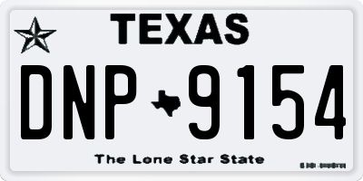 TX license plate DNP9154