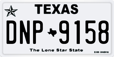 TX license plate DNP9158