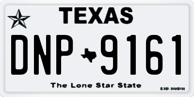 TX license plate DNP9161
