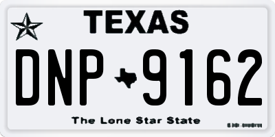 TX license plate DNP9162