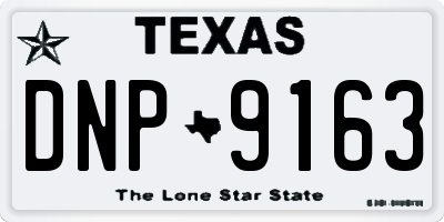 TX license plate DNP9163