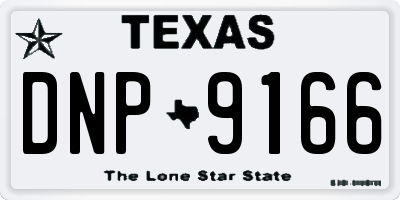 TX license plate DNP9166