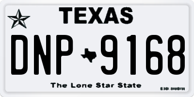TX license plate DNP9168