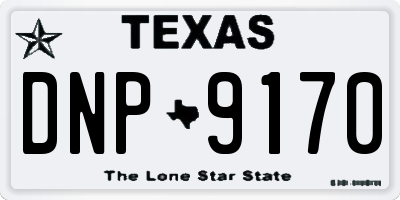 TX license plate DNP9170