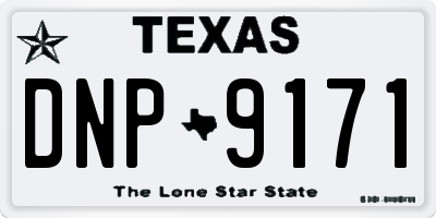 TX license plate DNP9171