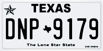 TX license plate DNP9179