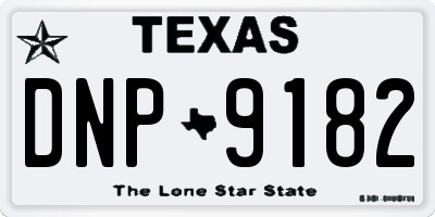 TX license plate DNP9182
