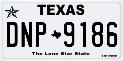 TX license plate DNP9186