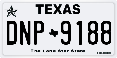 TX license plate DNP9188