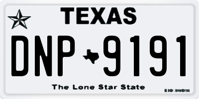 TX license plate DNP9191